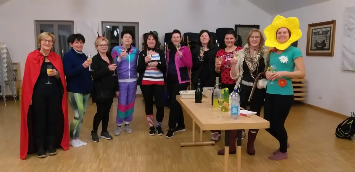 Die Faschingsgruppe der Gymnastikabteilung